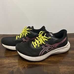 Asics Womens Gel Excite 8 1012A916 Black Running Shoes Sneakers Size 7